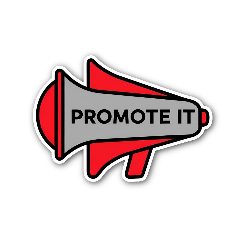 PROMOTE It Sticker, Waterproof Vinyl Decal Sticker Indoor Or Outdoor 2 (Pieces) 3" and 5"