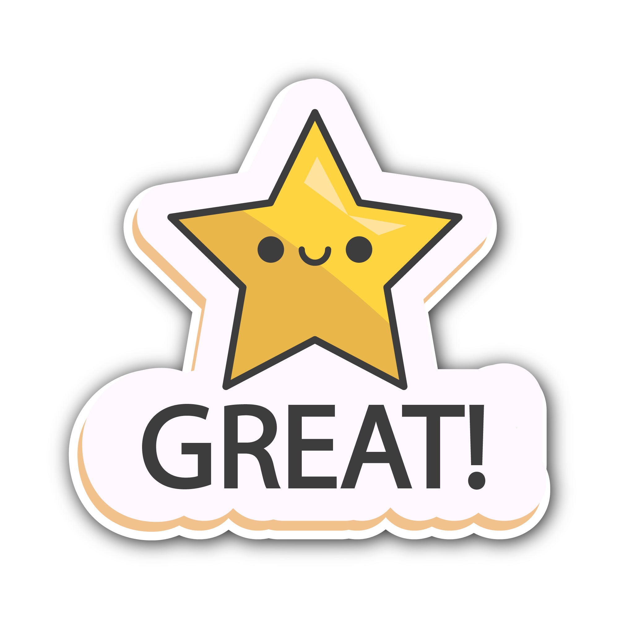 Great Sticker, Waterproof Vinyl Decal Sticker Indoor Or Outdoor 2 (Pieces) 3" and 5"