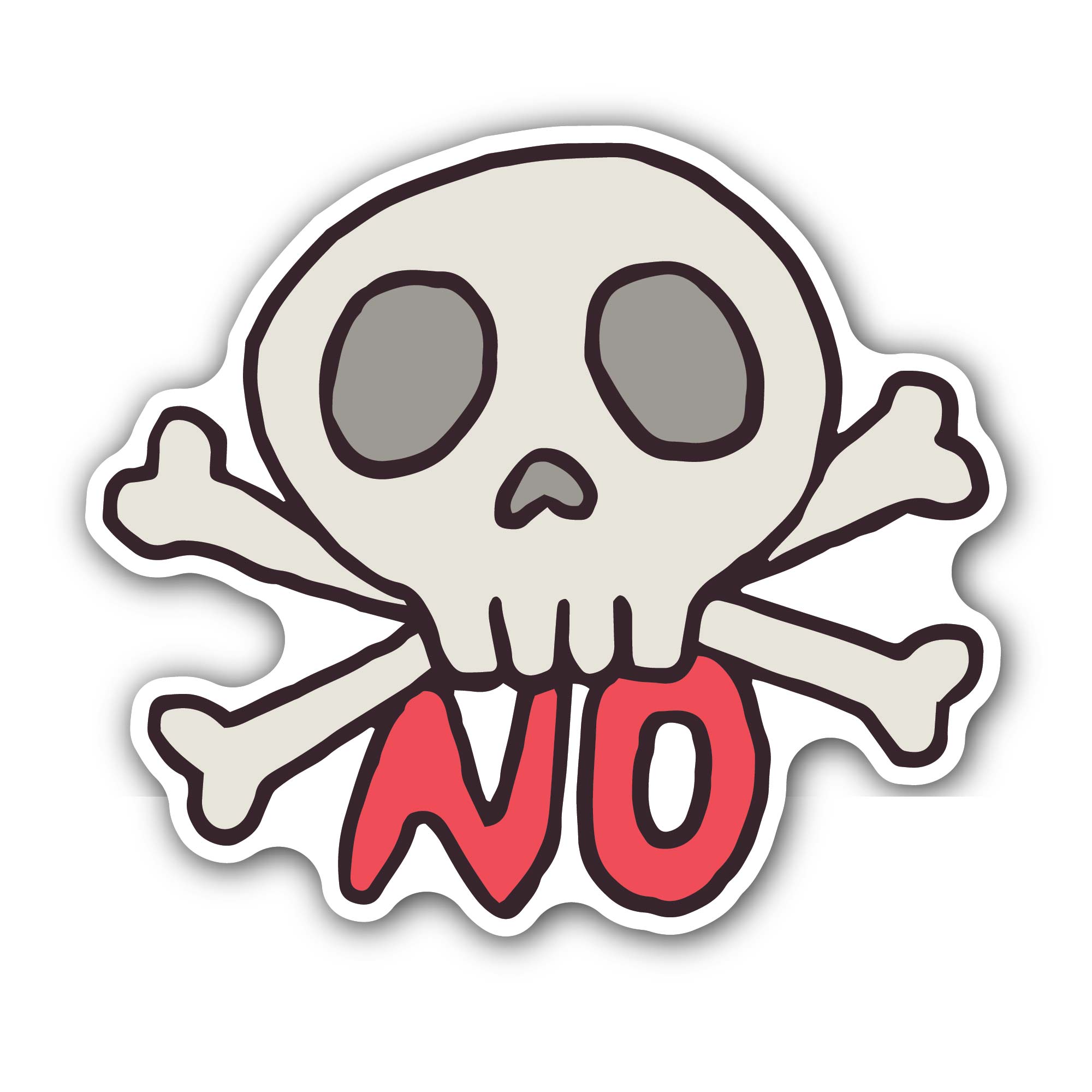 No Message Sticker, Waterproof Vinyl Decal Sticker Indoor Or Outdoor 2 (Pieces) 3" and 5"