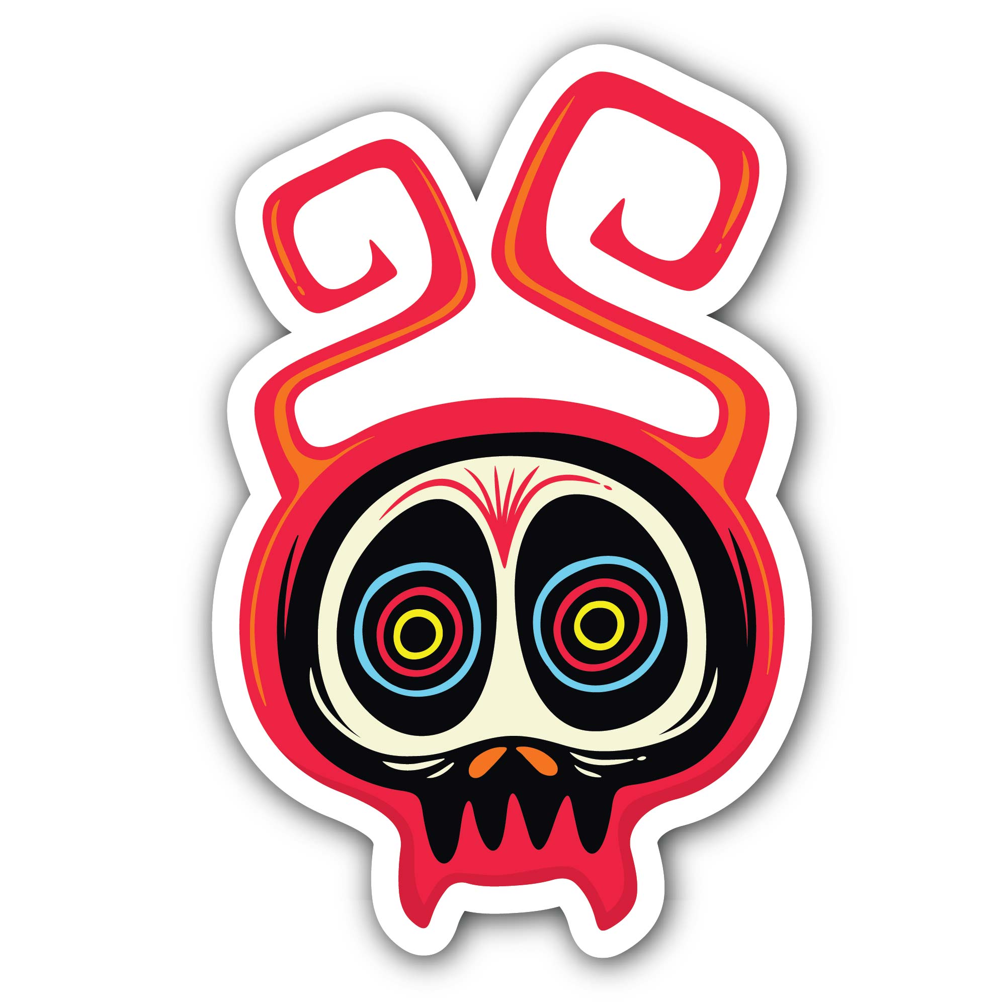 Weird Eye Monster Sticker, Waterproof Vinyl Decal Sticker Indoor Or Outdoor 2 (Pieces) 3" and 5"