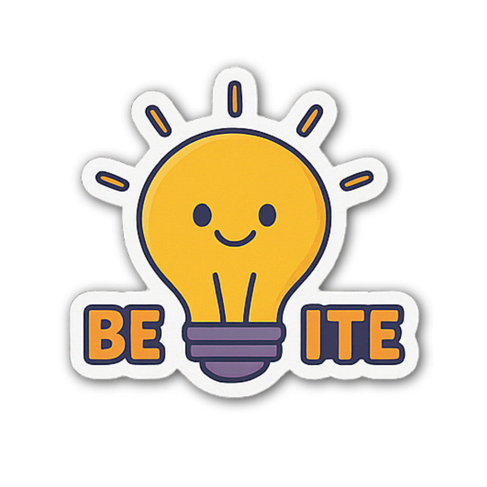 Be Lite Sticker, Waterproof Vinyl Decal Sticker Indoor Or Outdoor 2 (Pieces) 3" and 5"