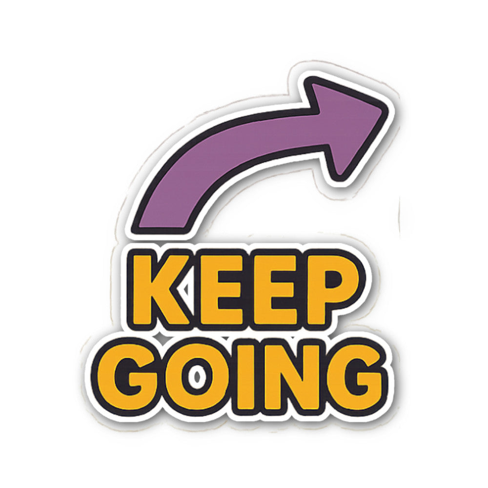 Keep Going Arrow Sticker, Waterproof Vinyl Decal Sticker Indoor Or Outdoor 2 (Pieces) 3" and 5"