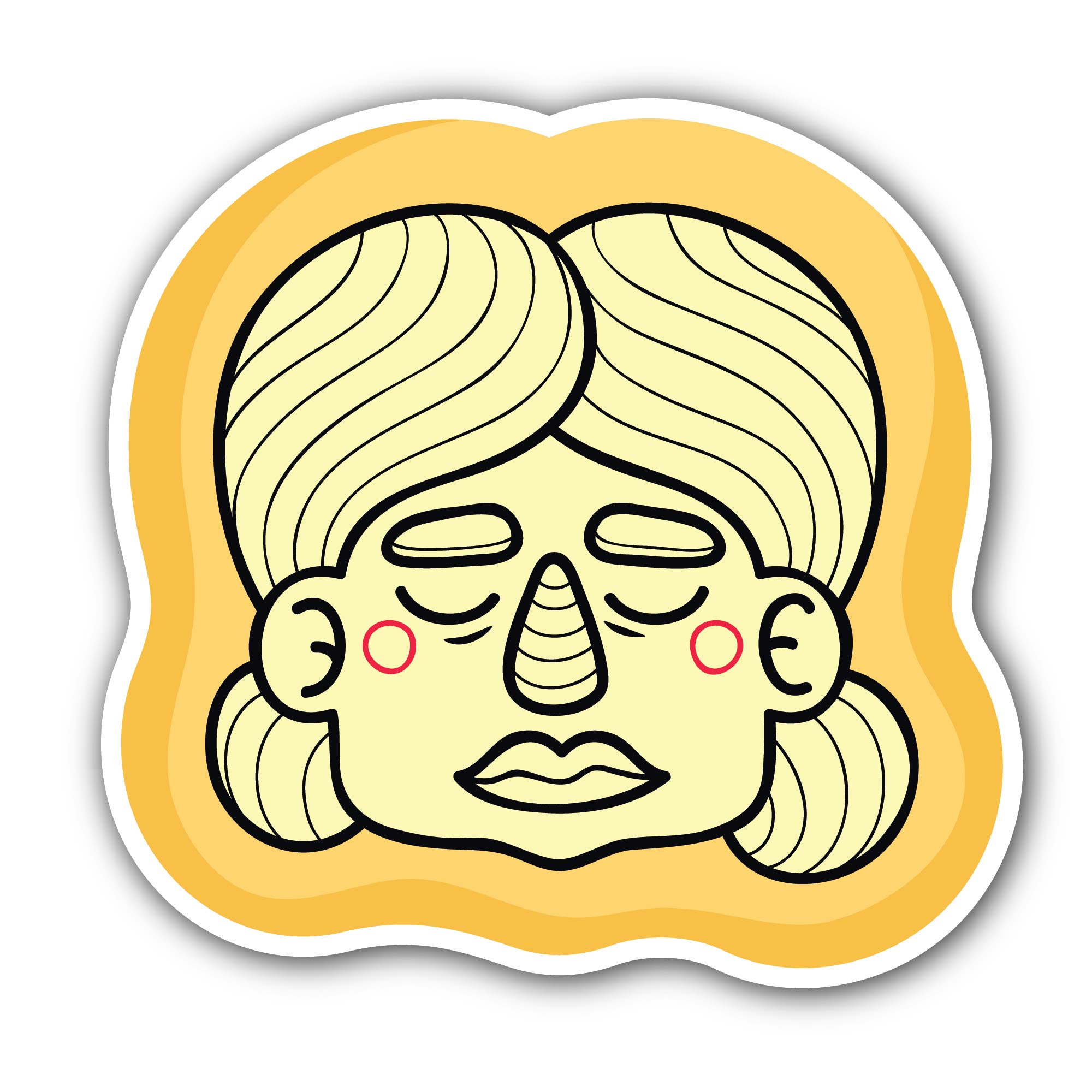 Face Sticker, Waterproof Vinyl Decal Sticker Indoor Or Outdoor 2 (Pieces) 3" and 5"