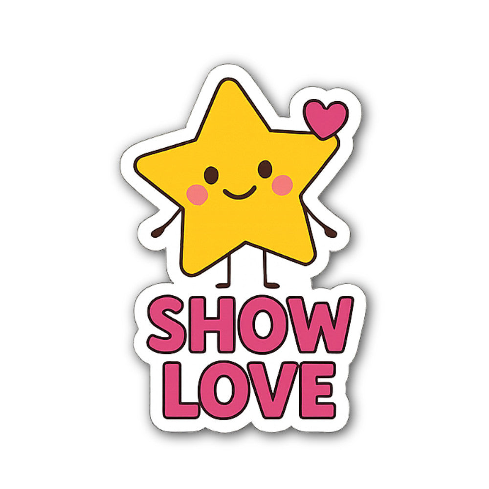 SHOW LOVE Sticker, Waterproof Vinyl Decal Sticker Indoor Or Outdoor 2 (Pieces) 3" and 5"