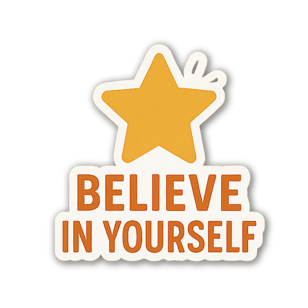 BELIEVE IN Sticker, Waterproof Vinyl Decal Sticker Indoor Or Outdoor 2 (Pieces) 3" and 5"