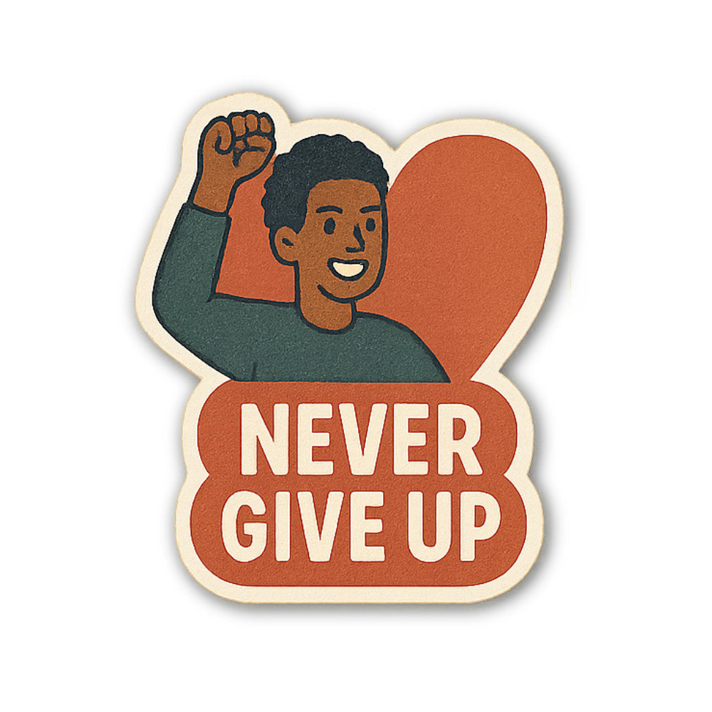 Give up Sticker, Waterproof Vinyl Decal Sticker Indoor Or Outdoor 2 (Pieces) 3" and 5"