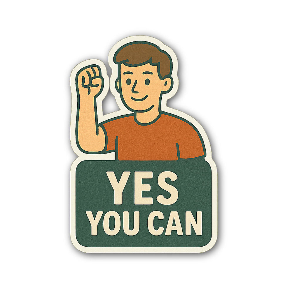 YES Sticker, Waterproof Vinyl Decal Sticker Indoor Or Outdoor 2 (Pieces) 3" and 5"