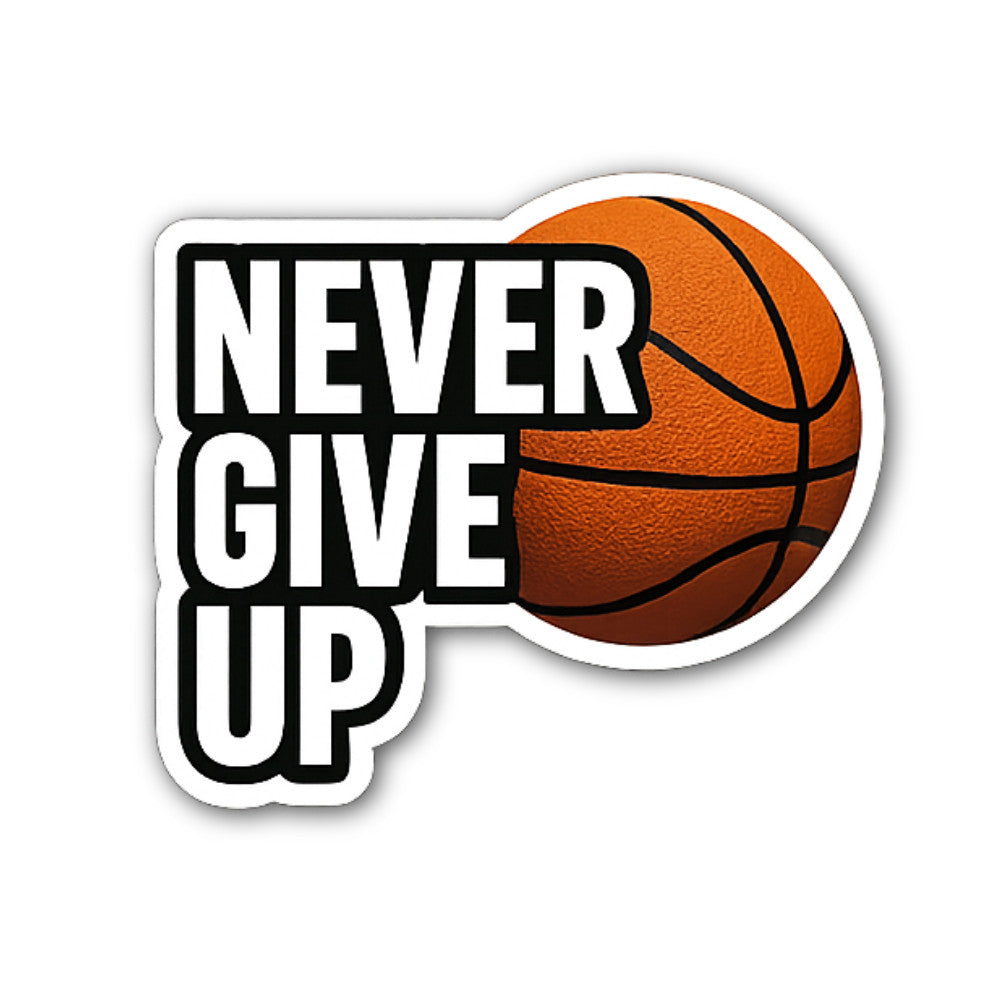 Basketball Sticker, Waterproof Vinyl Decal Sticker Indoor Or Outdoor 2 (Pieces) 3" and 5"