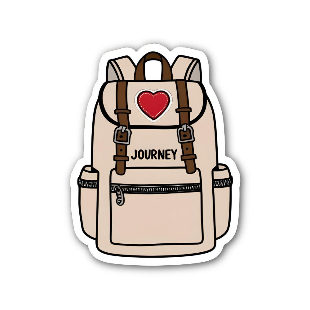 Journey Cute Bag Sticker, Waterproof Vinyl Decal Sticker Indoor Or Outdoor 2 (Pieces) 3" and 5"