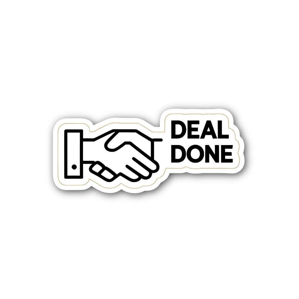 DEAL DONE Sticker, Waterproof Vinyl Decal Sticker Indoor Or Outdoor 2 (Pieces) 3" and 5"