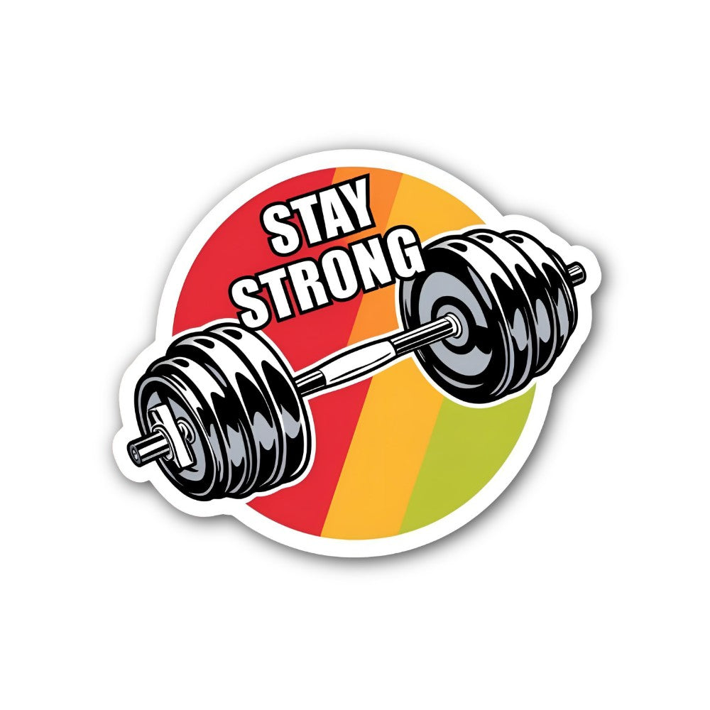 STAY DUMBBELL Sticker, Waterproof Vinyl Decal Sticker Indoor Or Outdoor 2 (Pieces) 3" and 5"