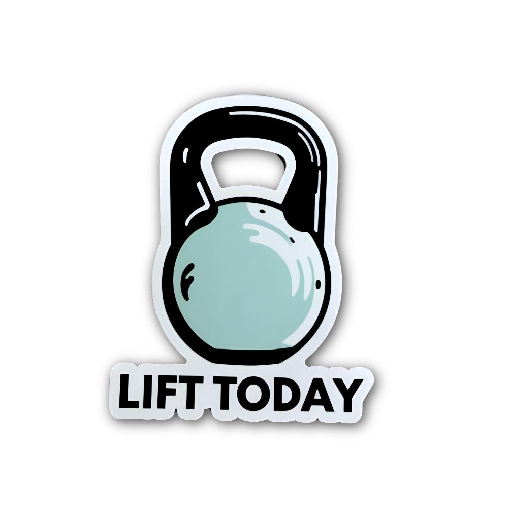 LIFT TODAY Light Green Kettlebell Sticker, Waterproof Vinyl Decal Sticker Indoor Or Outdoor 2 (Pieces) 3" and 5"