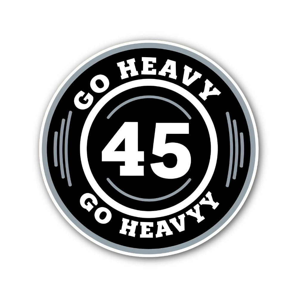 GO HEAVYY Black Circle Sticker, Waterproof Vinyl Decal Sticker Indoor Or Outdoor 2 (Pieces) 3" and 5"