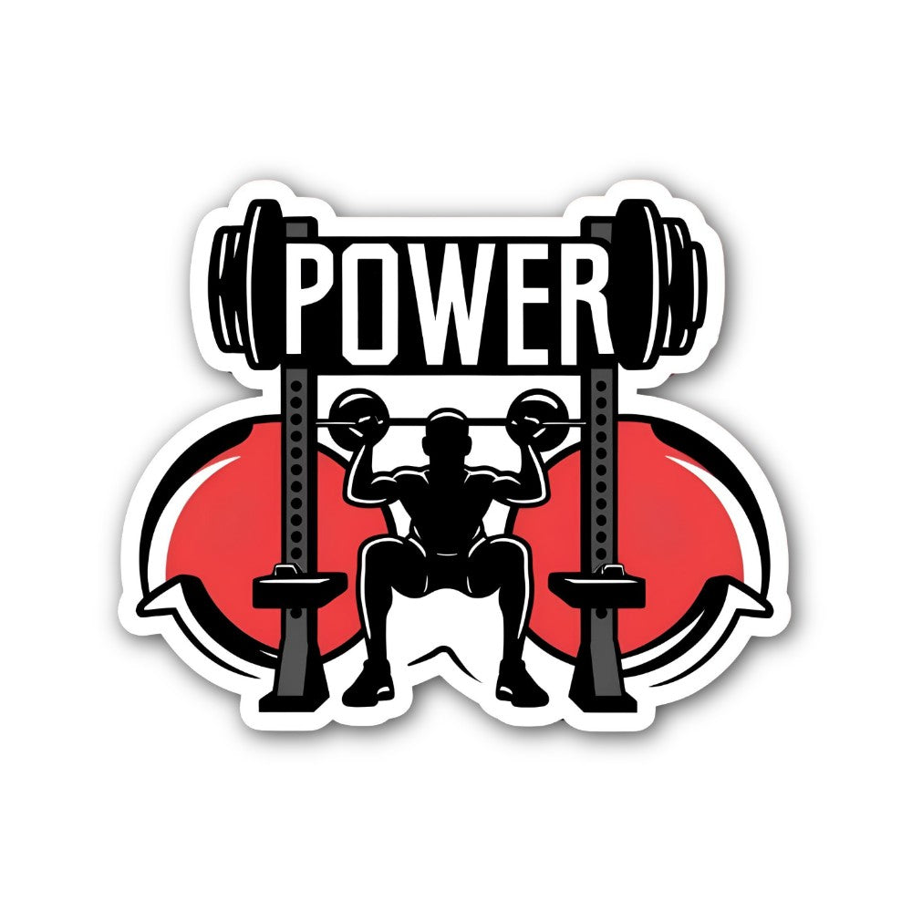 POWER Black Man Sticker, Waterproof Vinyl Decal Sticker Indoor Or Outdoor 2 (Pieces) 3" and 5"
