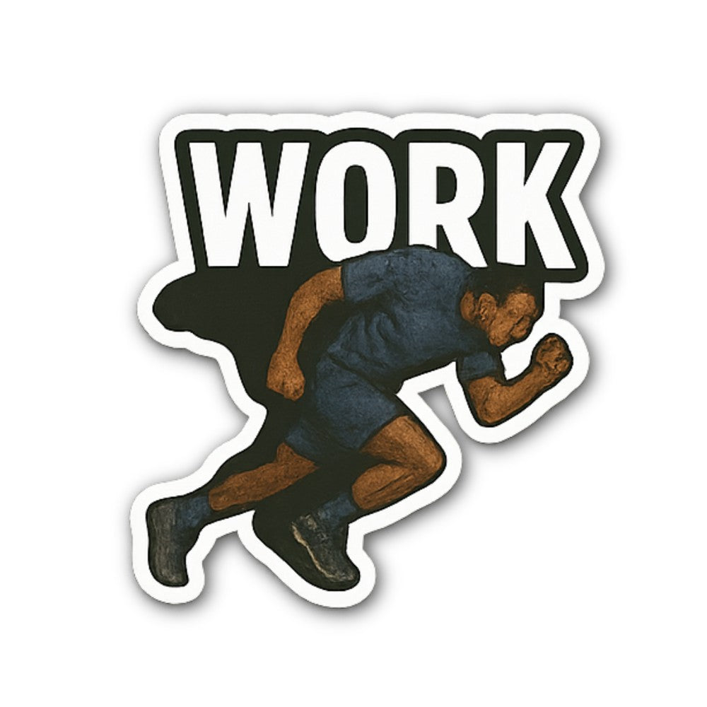 Work Fast Boy Sticker, Waterproof Vinyl Decal Sticker Indoor Or Outdoor 2 (Pieces) 3" and 5"