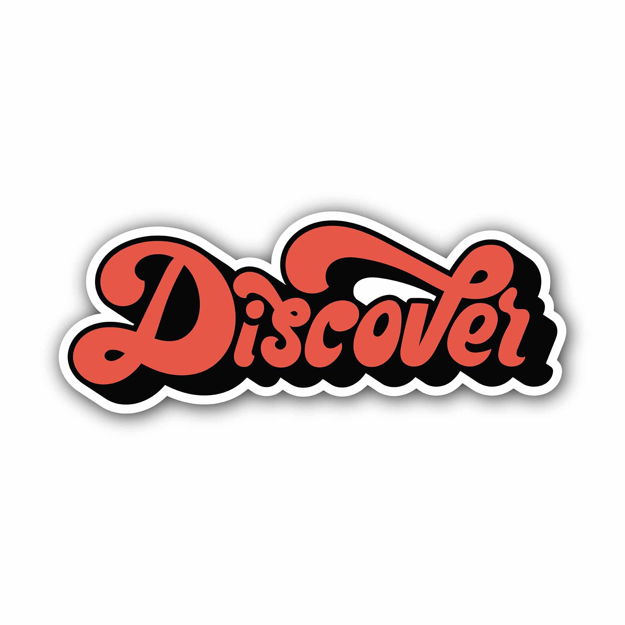 Discover Sticker, Waterproof Vinyl Decal Sticker Indoor Or Outdoor 2 (Pieces) 3" and 5"