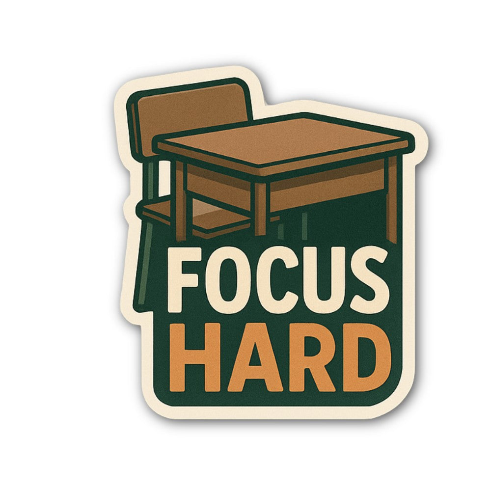 FOCUS HARD Sticker, Waterproof Vinyl Decal Sticker Indoor Or Outdoor 2 (Pieces) 3" and 5"