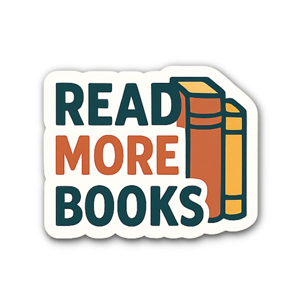 READ MORE BOOKS Sticker, Waterproof Vinyl Decal Sticker Indoor Or Outdoor 2 (Pieces) 3" and 5"