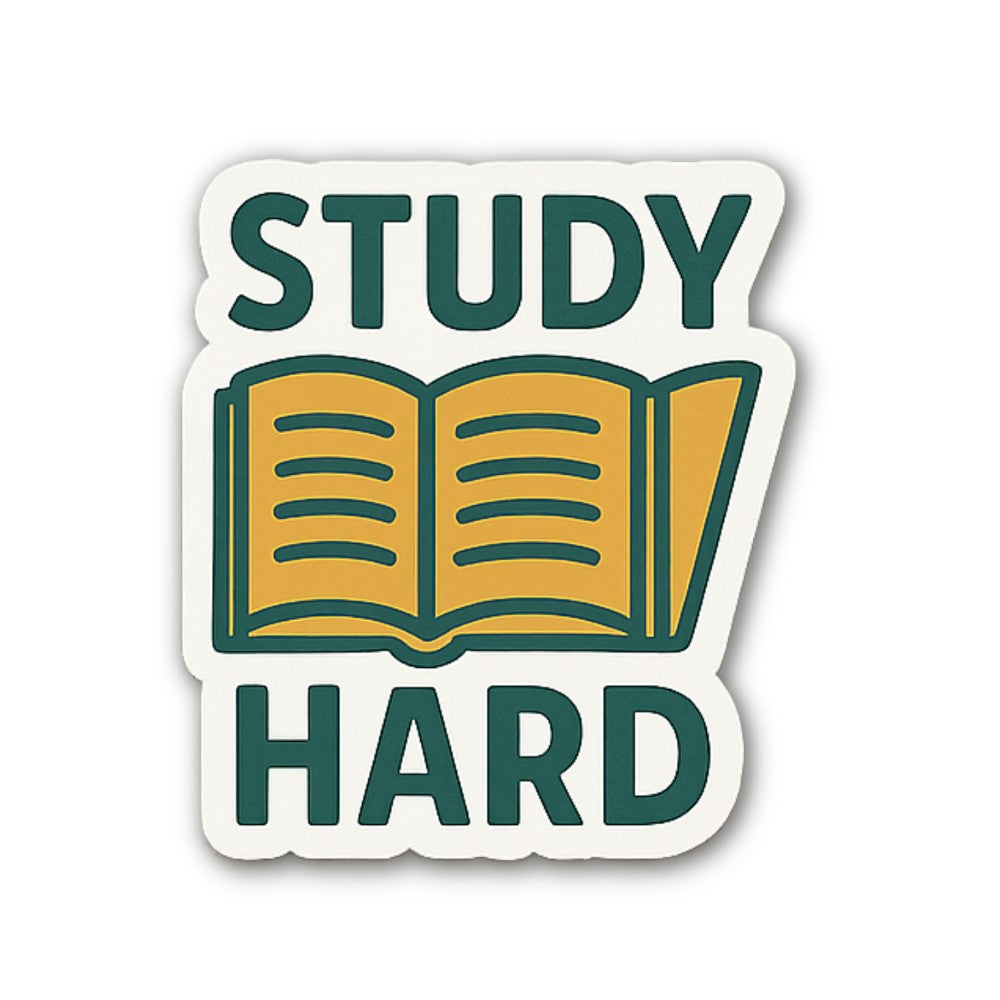 Yellow Book Sticker, Waterproof Vinyl Decal Sticker Indoor Or Outdoor 2 (Pieces) 3" and 5"
