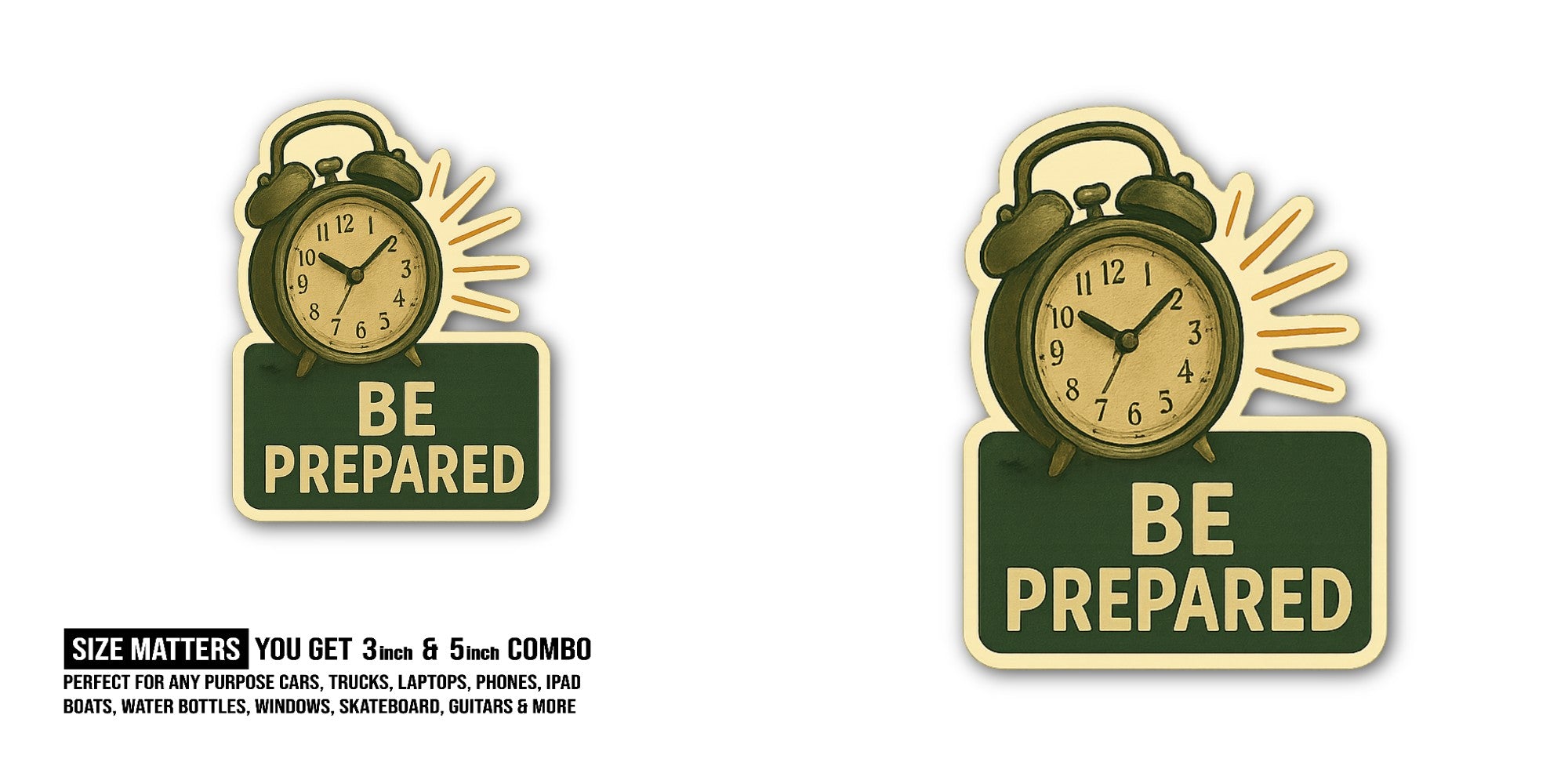 Be Perfect Sticker, Waterproof Vinyl Decal Sticker Indoor Or Outdoor 2 (Pieces) 3" and 5"