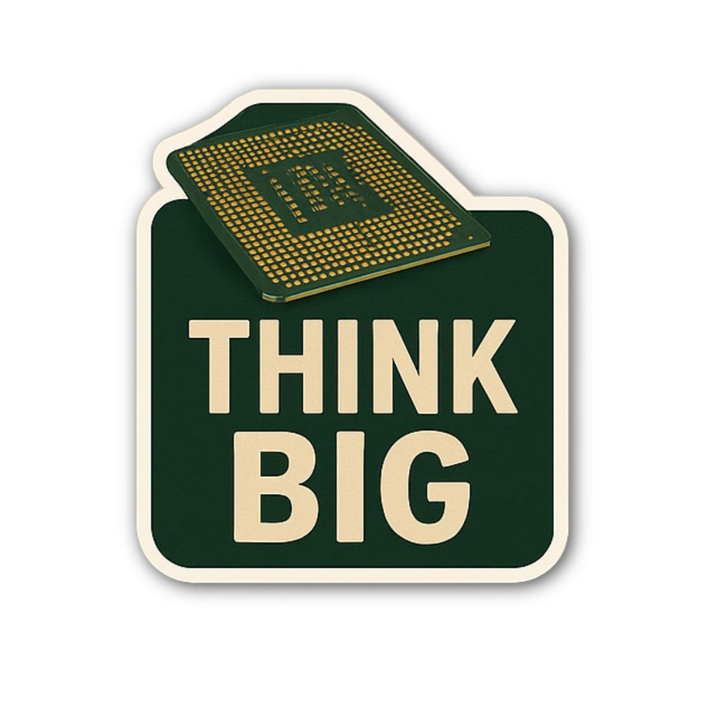 Thnk Think Big Sticker, Waterproof Vinyl Decal Sticker Indoor Or Outdoor 2 (Pieces) 3" and 5"