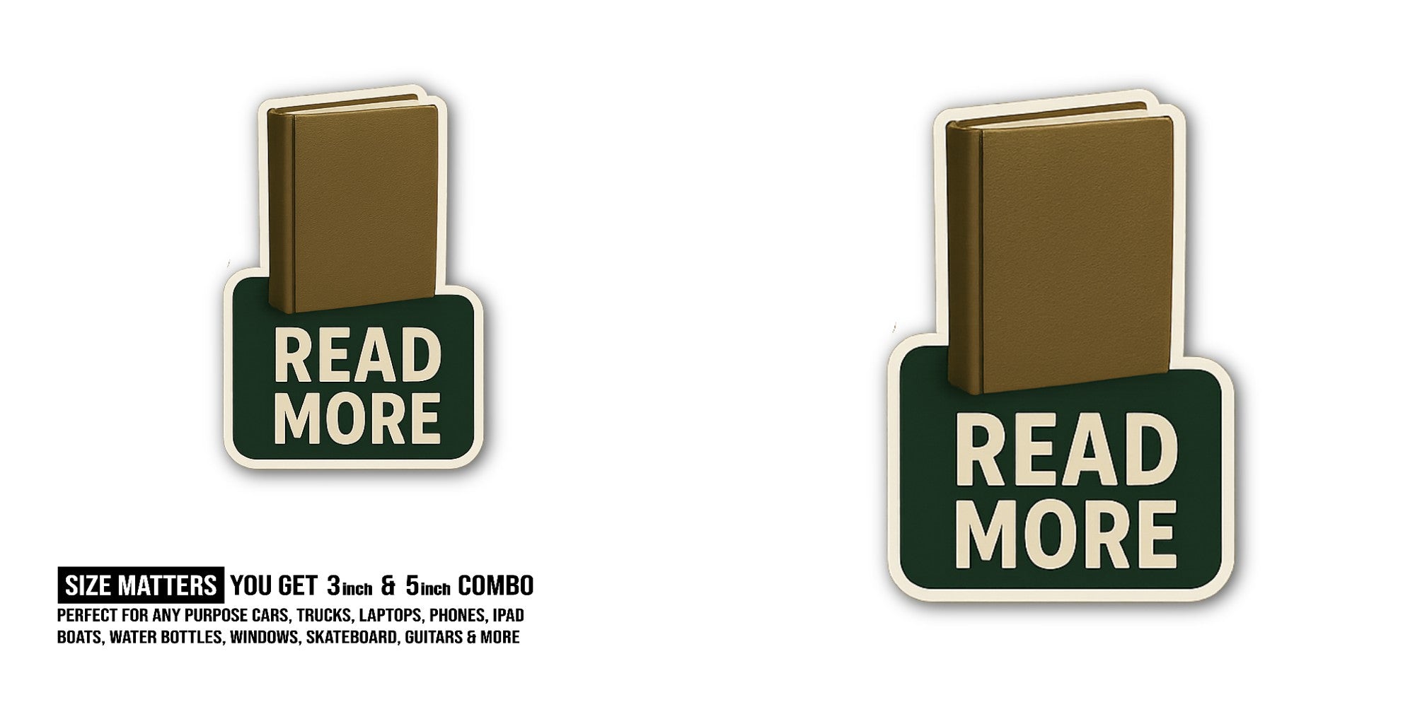Note Book Sticker, Waterproof Vinyl Decal Sticker Indoor Or Outdoor 2 (Pieces) 3" and 5"