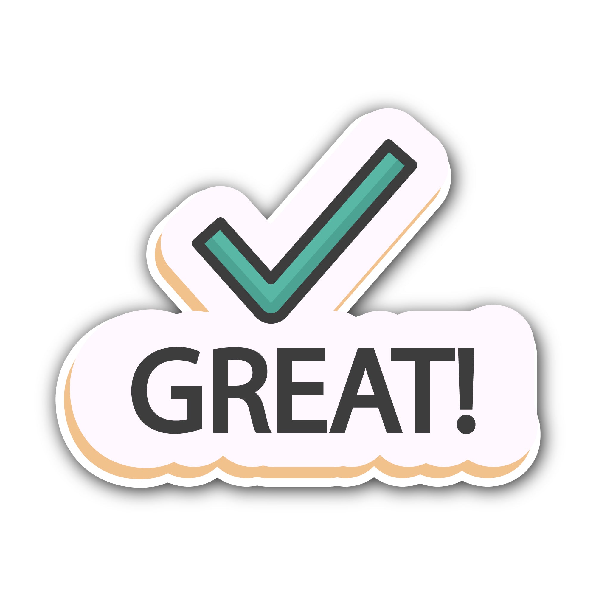 Great Sticker, Waterproof Vinyl Decal Sticker Indoor Or Outdoor 2 (Pieces) 3" and 5"