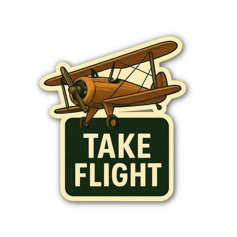 Take Flight Sticker, Waterproof Vinyl Decal Sticker Indoor Or Outdoor 2 (Pieces) 3" and 5"