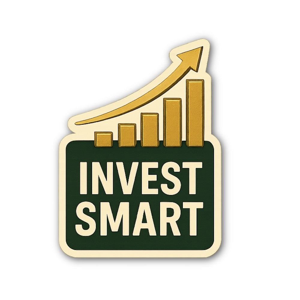 Invest Smart Sticker, Waterproof Vinyl Decal Sticker Indoor Or Outdoor 2 (Pieces) 3" and 5"
