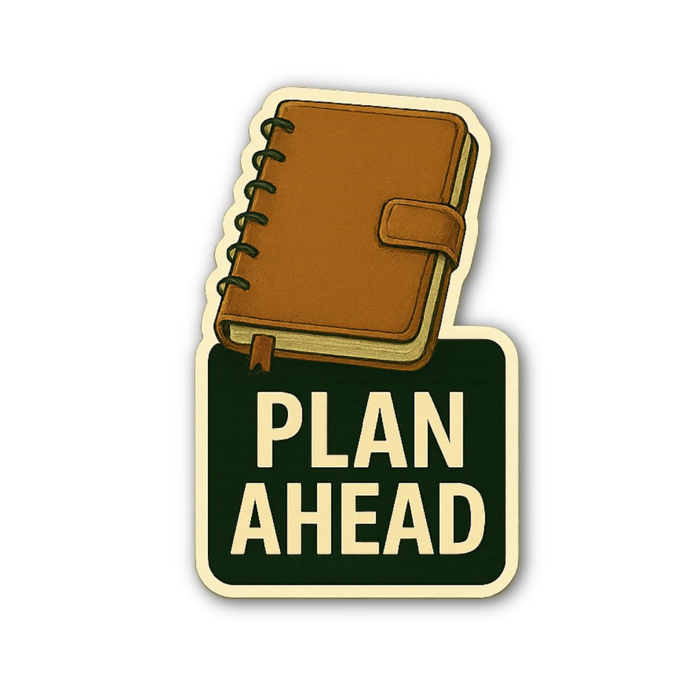 Plan Head Sticker, Waterproof Vinyl Decal Sticker Indoor Or Outdoor 2 (Pieces) 3" and 5"