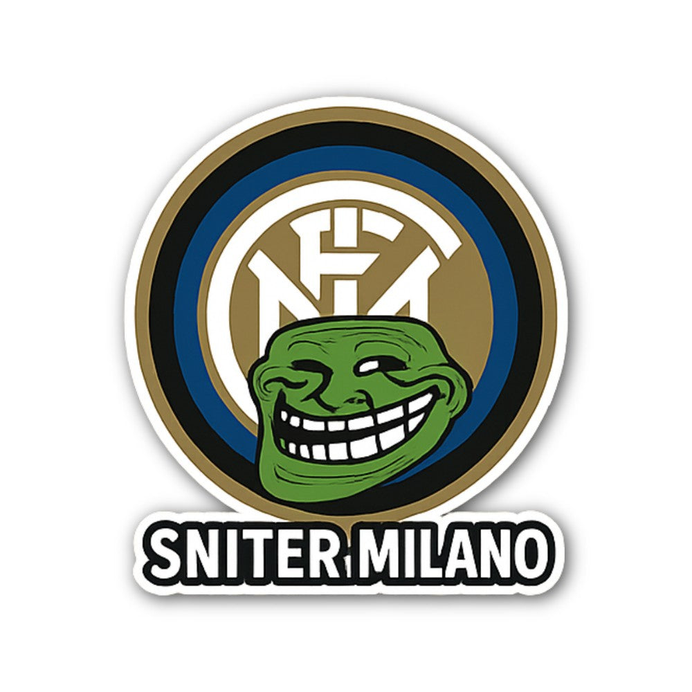 Funny SNITER MILANO Sticker, Waterproof Vinyl Decal Sticker Indoor Or Outdoor 2 (Pieces) 3" and 5"