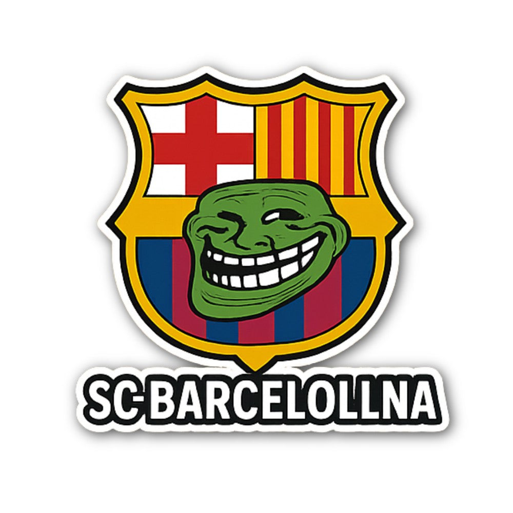 Funny SC BARCELOLLNA Sticker, Waterproof Vinyl Decal Sticker Indoor Or Outdoor 2 (Pieces) 3" and 5"