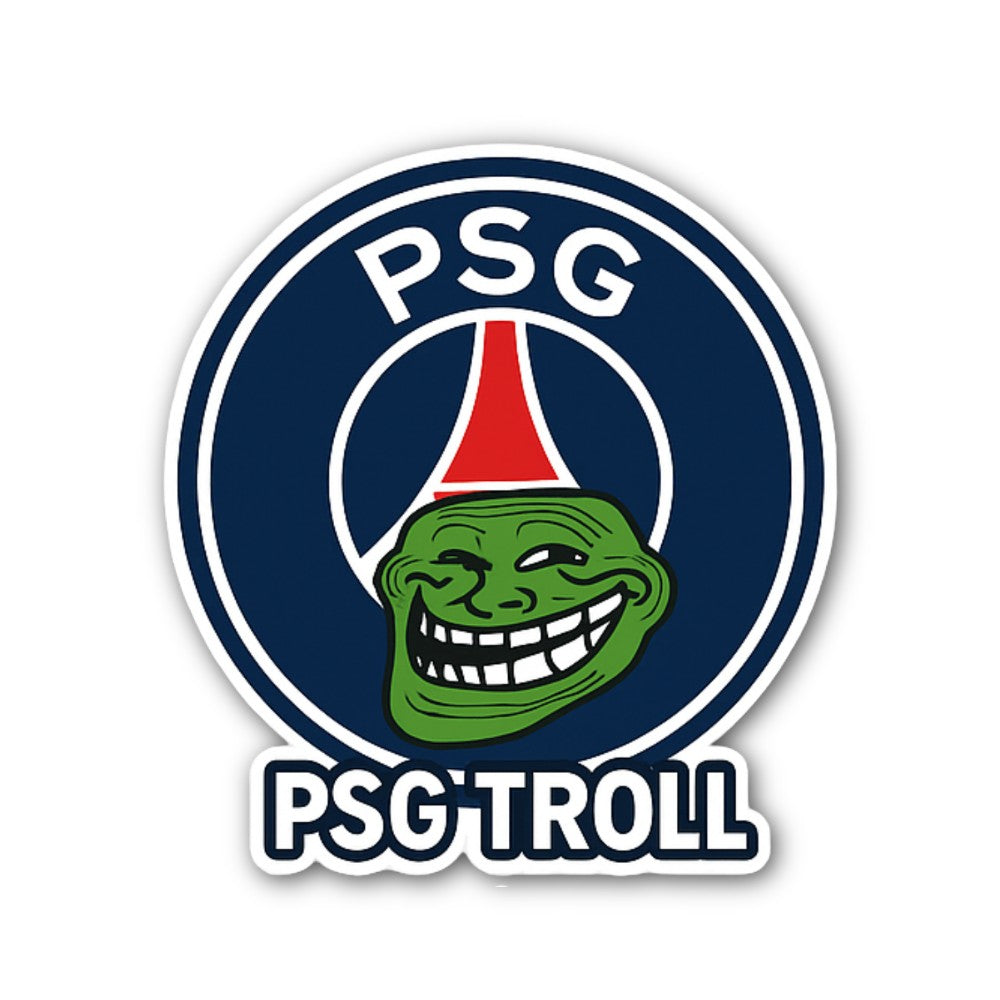 Funny PSG TROLL Sticker, Waterproof Vinyl Decal Sticker Indoor Or Outdoor 2 (Pieces) 3" and 5"