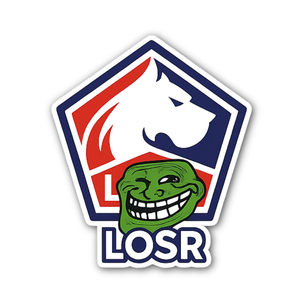 Funny Man LOSR Sticker, Waterproof Vinyl Decal Sticker Indoor Or Outdoor 2 (Pieces) 3" and 5"