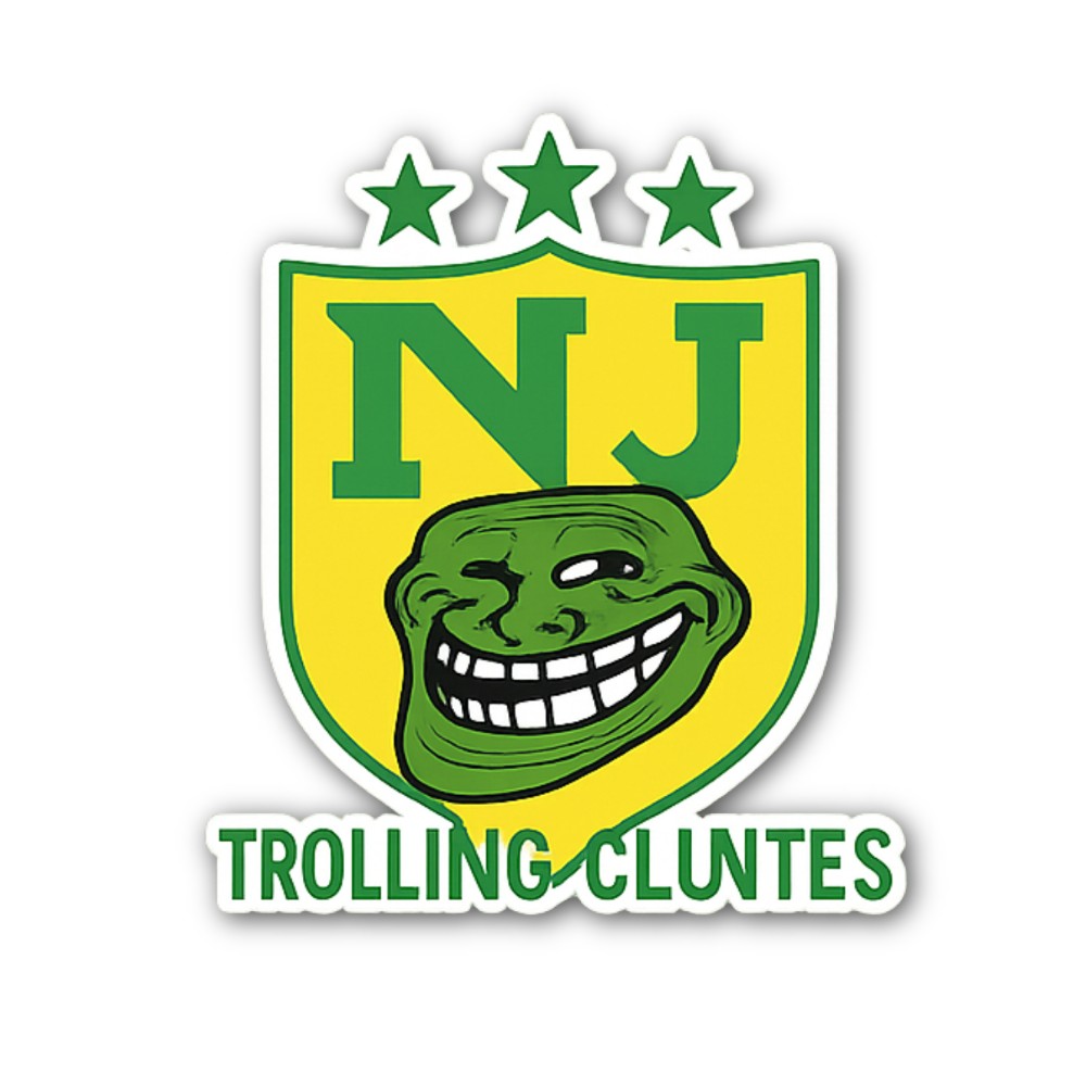 Funny TR0LLING CLUNTES Sticker, Waterproof Vinyl Decal Sticker Indoor Or Outdoor 2 (Pieces) 3" and 5"