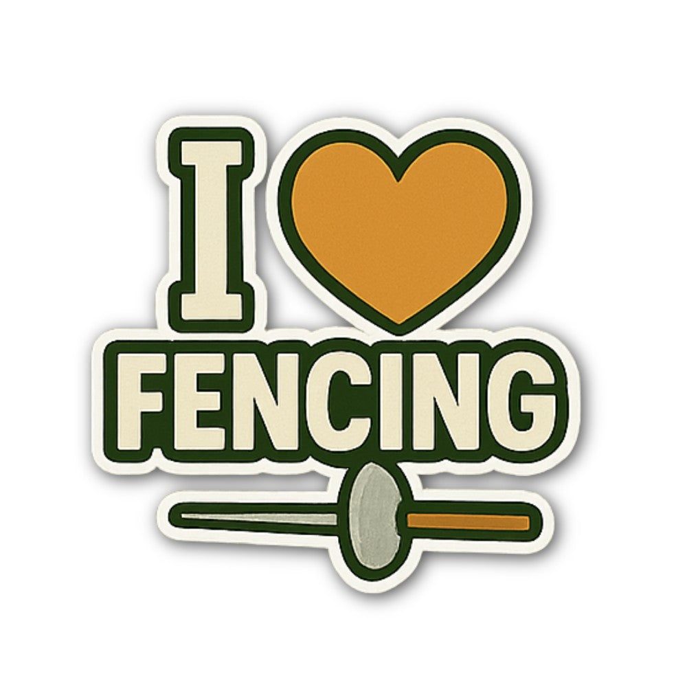FENCING Sticker, Waterproof Vinyl Decal Sticker Indoor Or Outdoor 2 (Pieces) 3" and 5"