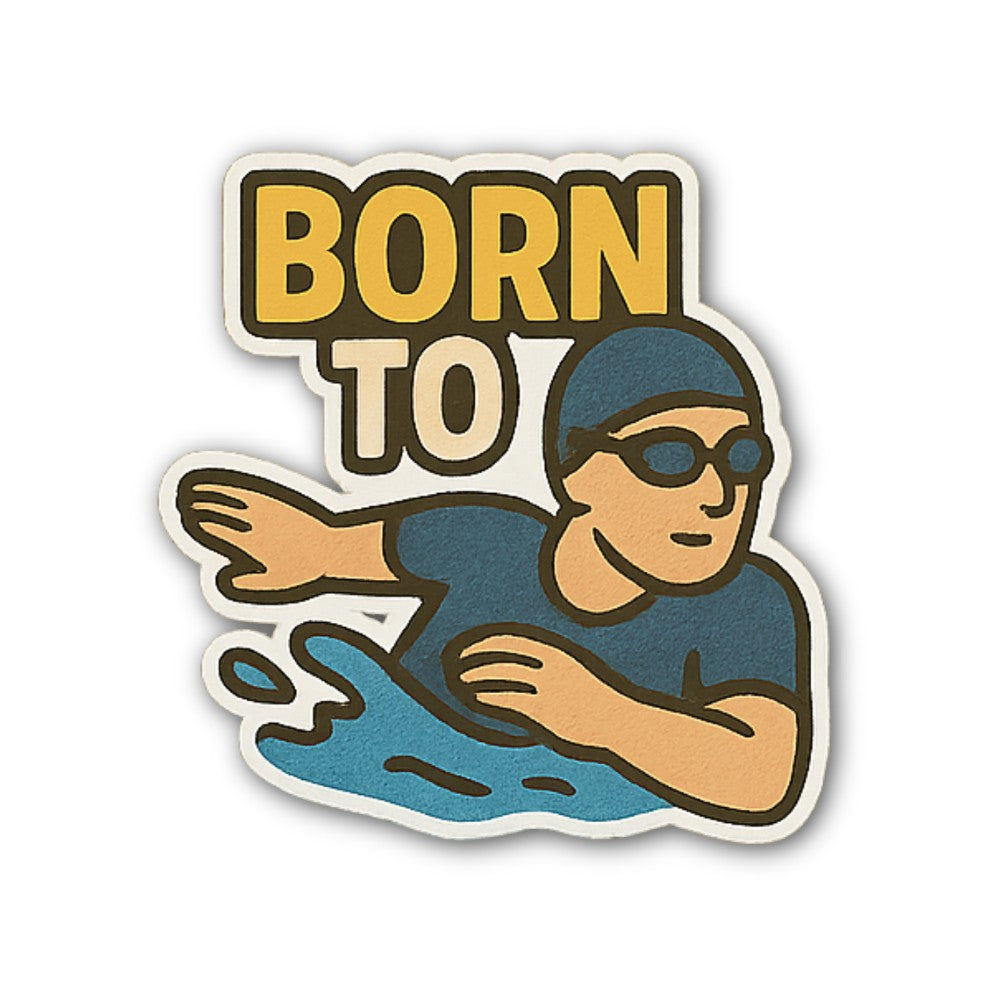 BORN TOY Sticker, Waterproof Vinyl Decal Sticker Indoor Or Outdoor 2 (Pieces) 3" and 5"