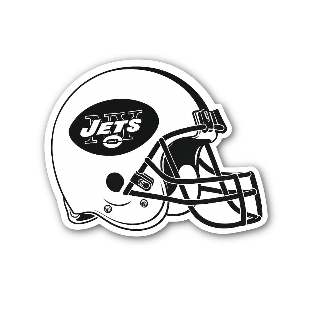 WHITE & BLACK FOOTBALL HELMET Sticker, Waterproof Vinyl Decal Sticker Indoor Or Outdoor 2 (Pieces) 3" and 5"