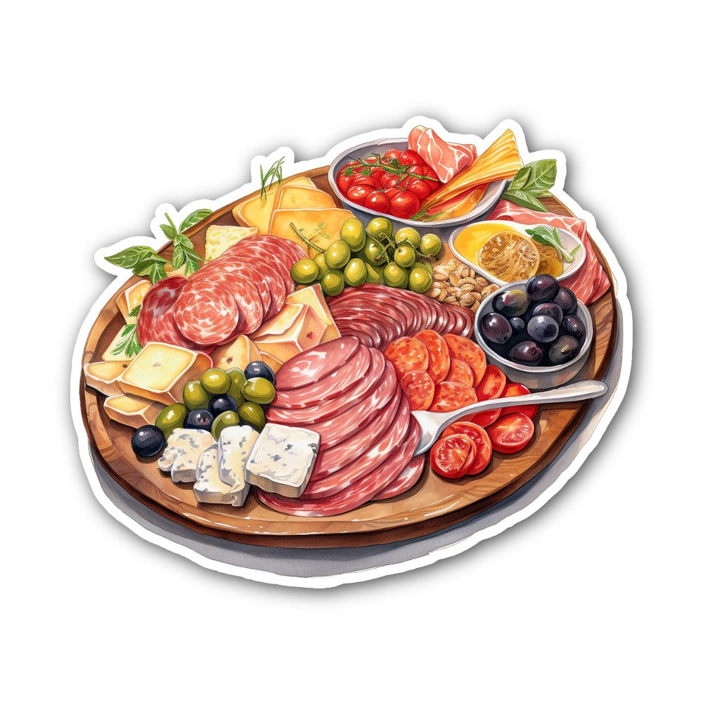 Charcuterie board Sticker, Waterproof Vinyl Decal Sticker Indoor Or Outdoor 2 (Pieces) 3" and 5"