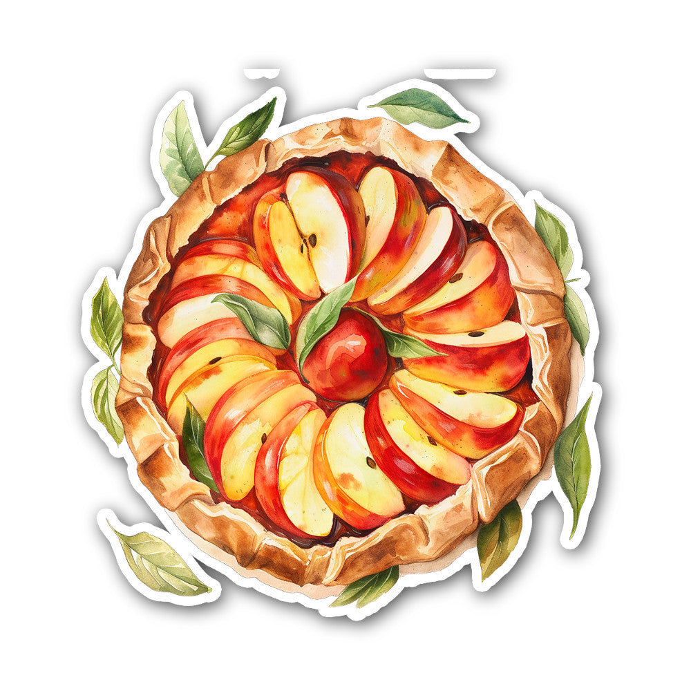 GOLDEN CRUST APPLE Sticker, Waterproof Vinyl Decal Sticker Indoor Or Outdoor 2 (Pieces) 3" and 5"