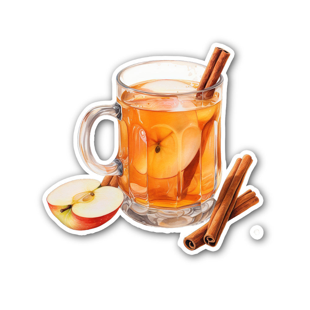APPLE CIDER Sticker, Waterproof Vinyl Decal Sticker Indoor Or Outdoor 2 (Pieces) 3" and 5"