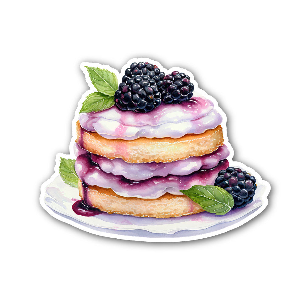 Blackberry Shortcake Sticker, Waterproof Vinyl Decal Sticker Indoor Or Outdoor 2 (Pieces) 3" and 5"