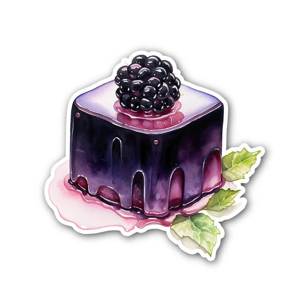 Blackberry Jelly Sticker, Waterproof Vinyl Decal Sticker Indoor Or Outdoor 2 (Pieces) 3" and 5"