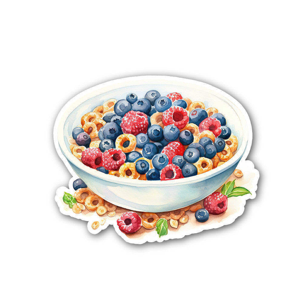 Blueberry parfait Sticker, Waterproof Vinyl Decal Sticker Indoor Or Outdoor 2 (Pieces) 3" and 5"