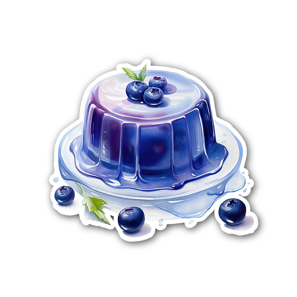 stack of blueberry pancakes Sticker, Waterproof Vinyl Decal Sticker Indoor Or Outdoor 2 (Pieces) 3" and 5"