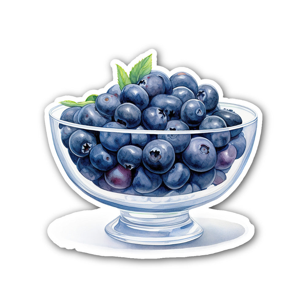 Blueberry pancakes Sticker, Waterproof Vinyl Decal Sticker Indoor Or Outdoor 2 (Pieces) 3" and 5"