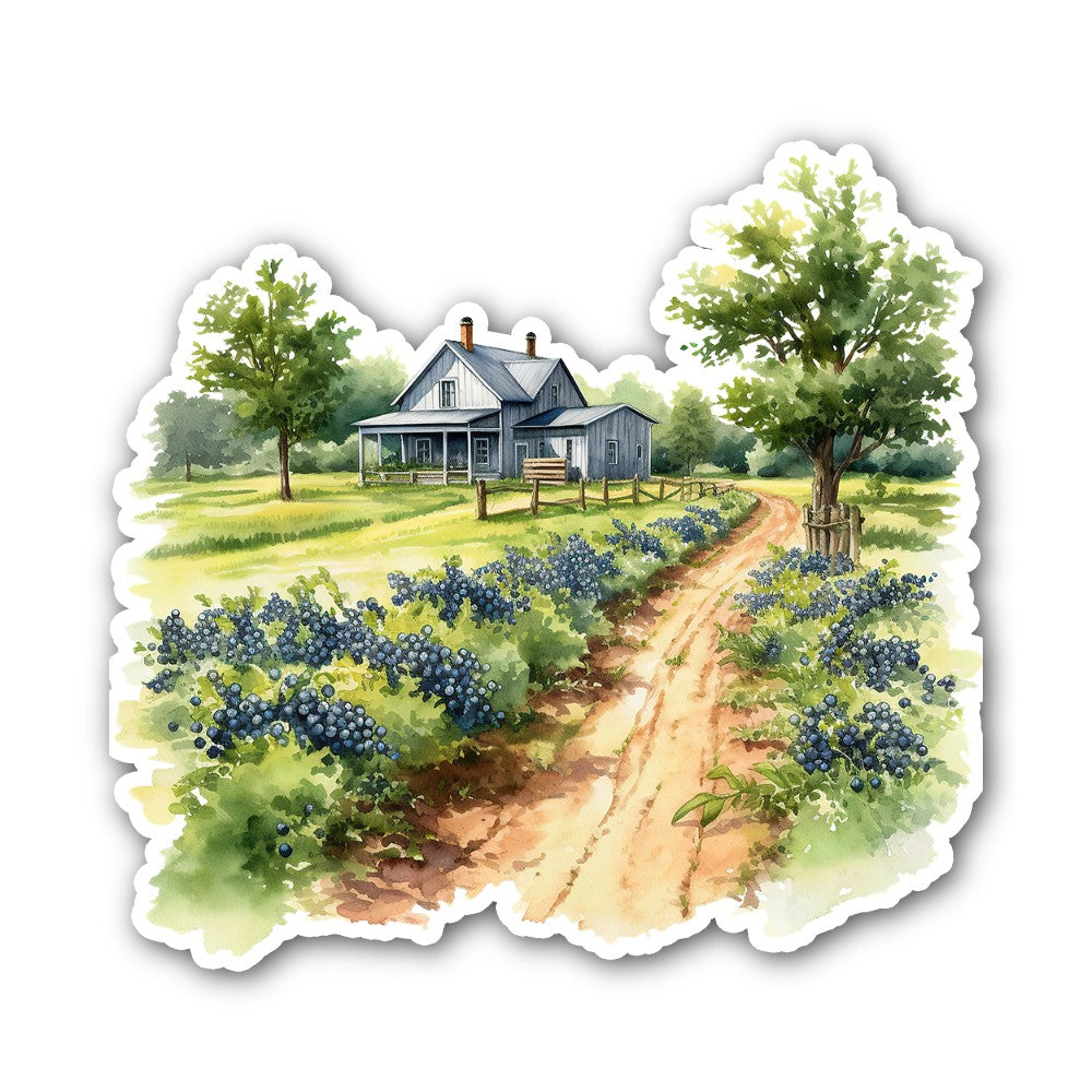 field of bluebonnets Sticker, Waterproof Vinyl Decal Sticker Indoor Or Outdoor 2 (Pieces) 3" and 5"