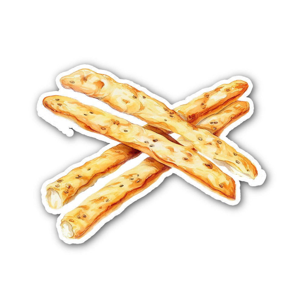 Sweet Breadstick Sticker, Waterproof Vinyl Decal Sticker Indoor Or Outdoor 2 (Pieces) 3" and 5"