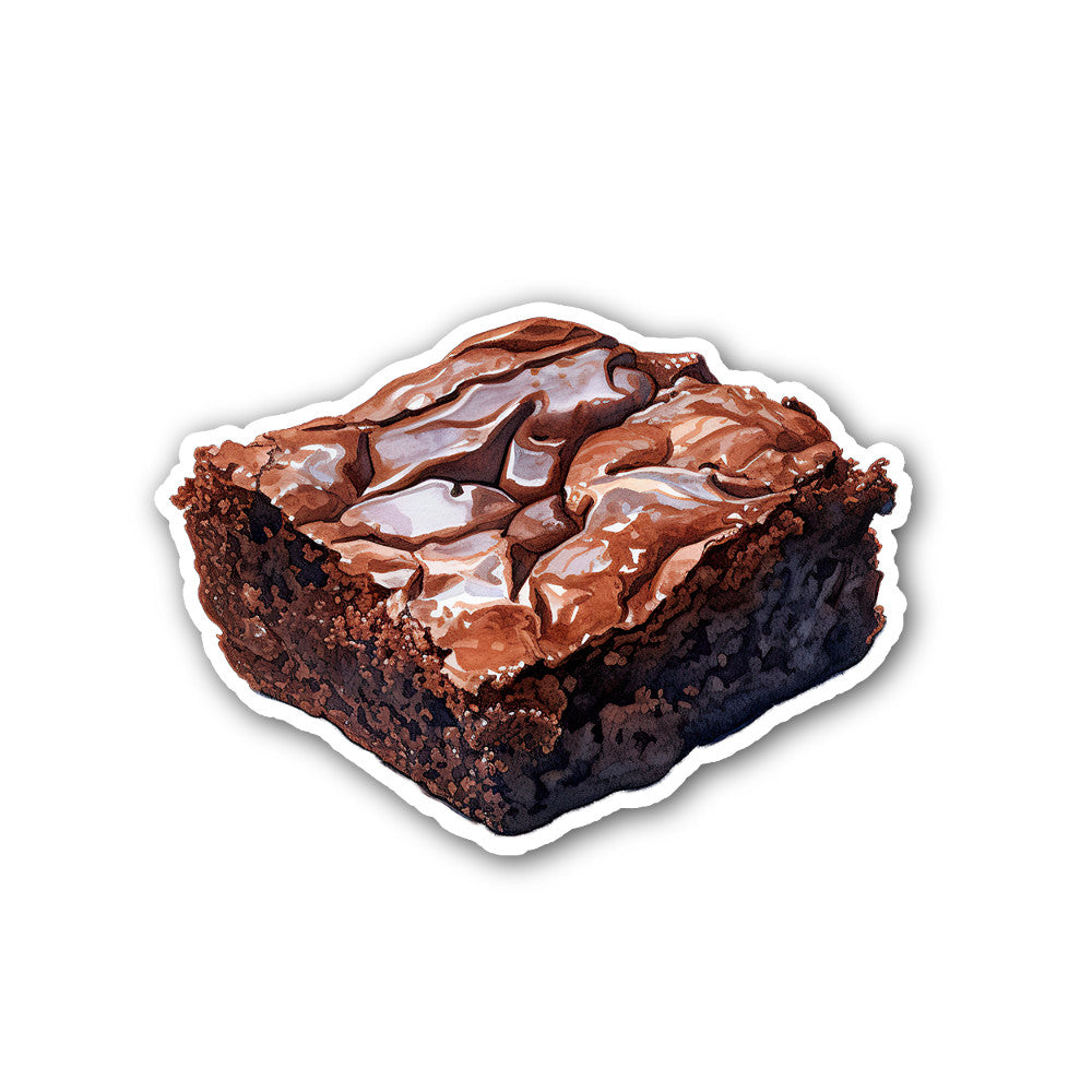 Chocolate Brownie Sticker, Waterproof Vinyl Decal Sticker Indoor Or Outdoor 2 (Pieces) 3" and 5"