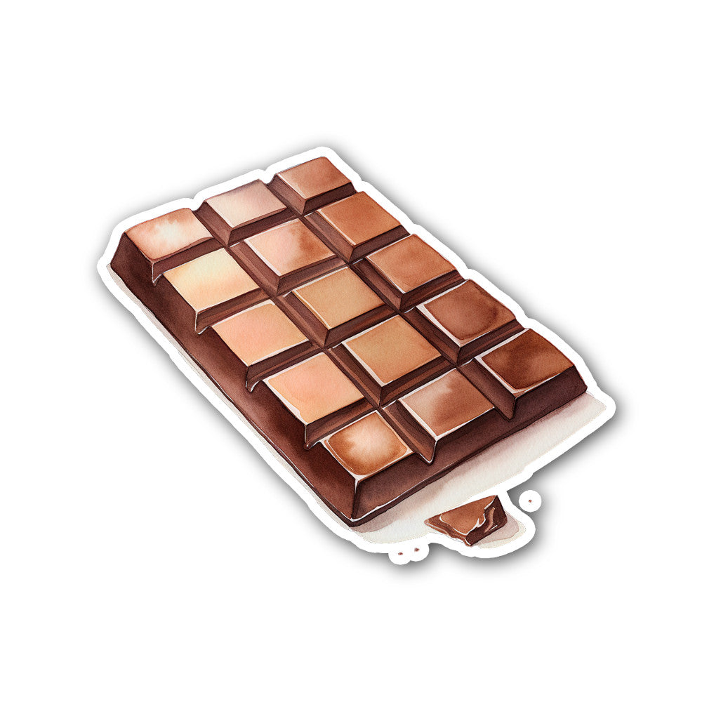 Yummy Chocolate Bar Sticker, Waterproof Vinyl Decal Sticker Indoor Or Outdoor 2 (Pieces) 3" and 5"
